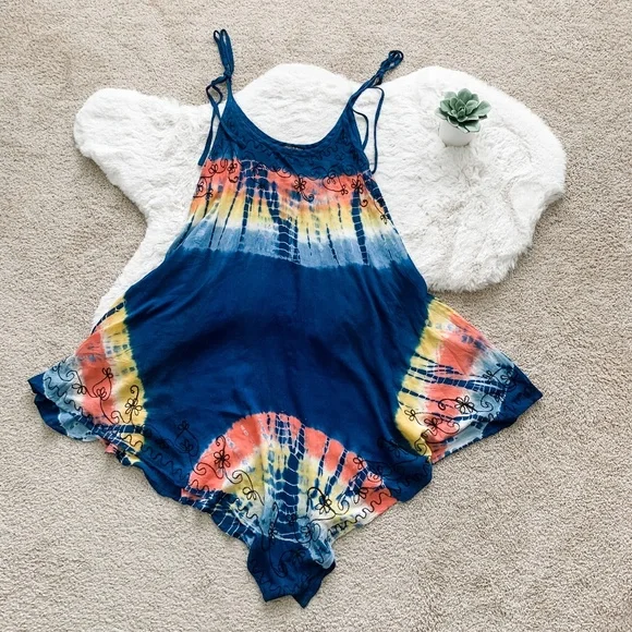 Just Be Gauze Swim Just Be Gauze Navy Tie Dye Swim Suit Cover